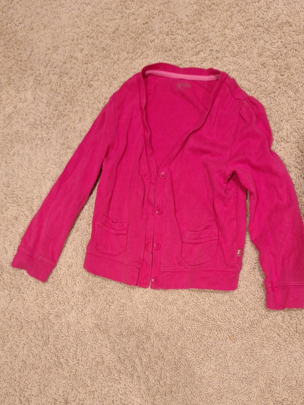 GAP Girls Fuchsia Button Cardigan